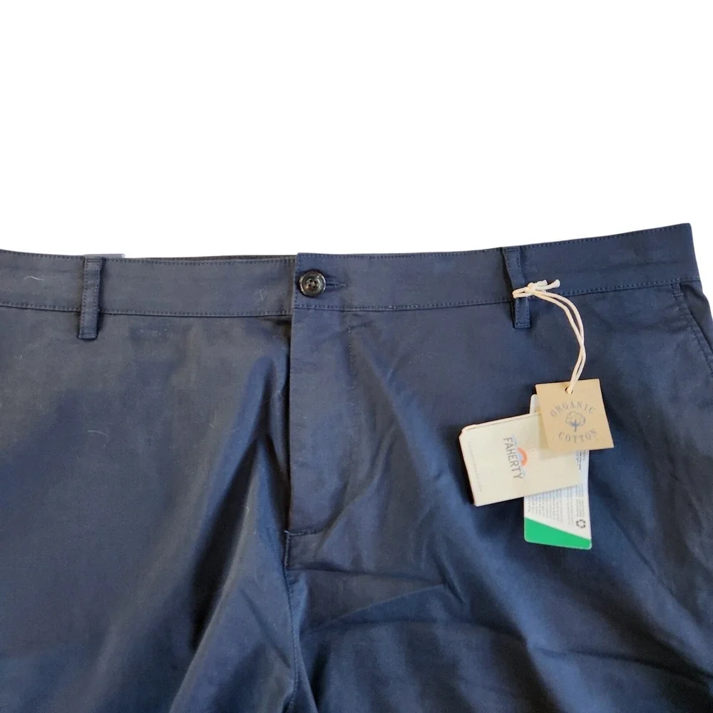 FAHERTY Coolmax All Day Shorts‎ Mens 40 Navy Blue 9 Inch Golf Beach NEW
